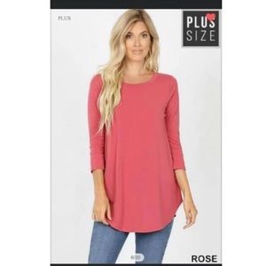 Zenana plus size 3/4 tunic